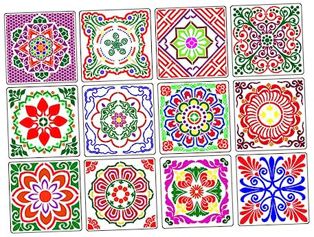 VILLCASE 12pcs Mandala Malerei Vorlagen Spray Malerei Formen Schablonen Für Decor Zufällige Stil