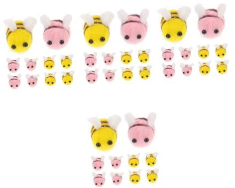 DIYEAH 5 Ensembles Tutu En Feutre Pour Petite Abeille Peluche Au Miel Costume D'Abeille Mini Pots Jaunes Cire D'Abeille Breloques Comestibles Formule Louche pièces x 5