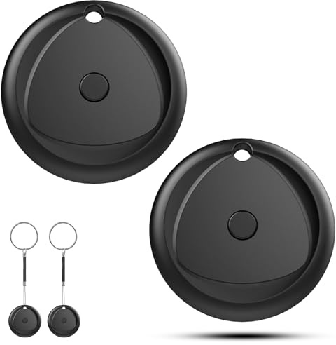 Air Tags, Smart Tarcker Tag Work with Apple Find My App (iOS only), Keys Finder Tag with 80dB Alarm Volume, Replaceable Battery, IP67 Waterproof Item Locator for Luggage, Backpack, Wallet etc, 2-Pack