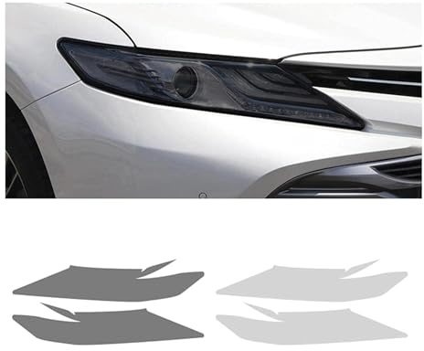 Pellicola protettiva per fari auto Per Camry 2017-2020 Pellicola protettiva per fari auto, colore nero fumé, in vinile, adesivo in TPU trasparente.