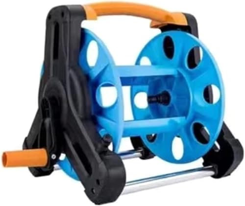 VUIKLCty Portable Hose Reel Cart Garden Hose Reel Cart, Hose Butler Portable Garden Water Pipe Hose Storage Rack Hose reel cart with wheels(50m)