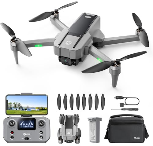 Holy Stone HS440G Drohne mit 4K Kamera für Erwachsene, GPS Follow Me, Auto Rückkehr, 5G FPV Übertragung, 23 Min. Lange Flugzeit, Bürstenloser Motor, Faltbare Kameradrohne unter 249 g für Anfänger, C0
