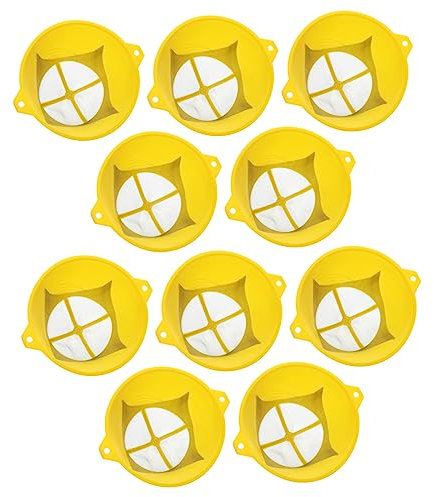 TOPPERFUN Embudo de Filtro de Pintura al Óleo 10 Piezas Material Abs y Acero Inoxidable de Malla Metálica Práctico para Pintura Industrial y Muebles