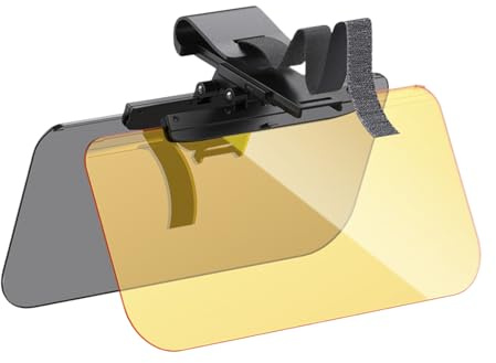 Car Visor Shield, Windshield Sun Visor, Anti Glare Goggles Panel, Day Night Driving Aid, Sunshade Mirror for Driver, Truck, Road Safety, Convenience, 13.58x6.5 Inches