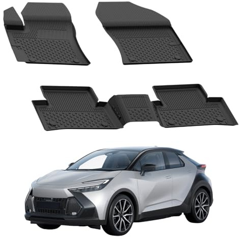 Sahler golvmattor för Toyota C-HR 2024–2026 | Perfekt passande golvbeläggning för bilar | svarta bilmattor | luktneutralt vattentätt och hållbart 4,5D-foder för alla väder