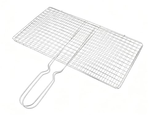 Generisch Gemüse Grillkorb | Tragbarer Rost mit Griff,Grillkorb Aus Edelstahl | Geschenk für Männer Väter Ehemänner Geburtstag Outdoor Grillen BBQ Fleisch Fisch