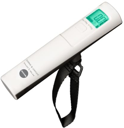 MACOM Bilancia Digitale per Valigie senza Batterie, fino a 50Kg. Display LCD - Enjoy & Relax Shake & Weight 887