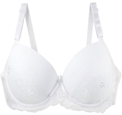 Generisch Soutien-gorge doux pour femme, en coton, sans armatures, sans coutures, pour le quotidien, confortable, rembourré, respirant, col en V, sous-vêtements confortables A125