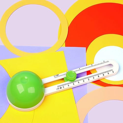 Risegun Taglierina Circolare, Taglierina per Carta Circolare Regolabile, Taglierina per Macchina da Taglio per Strumenti per la creazione di Scrapbooking da 8 a 32 cm per Artigianato Fai-da-Te