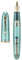 Jinhao 9019 Füllfederhalter, Dadao Serie #8, mittlere Feder, hellblauer, transparenter Acrylschaft mit goldenem Clip, großer Schreibstift