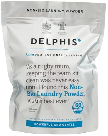 DELPHISECO Eco Non-Bio Washing Powder Pouch | 60 Washes | Eco-friendly Washing Powder | Sensitive Skin Laundry Detergent