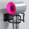 Kegii Hairdryer Holder Wall Mounted, Adhesive&Drilling Hair Dryer Holders for Dressing Table, Hairdryer Stand Storage for Bathroom, Bedroom, Barbershop, Hair Salon, Black