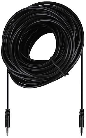 Cavo Audio Stereo da 10m, Jack 3.5mm Maschio a Maschio, per Collegare Cellulare, Tablet, PC ad Autoradio, Casse o Amplificatore, Prolunga per Cuffie Ideale per Casa, Auto e Hi-Fi