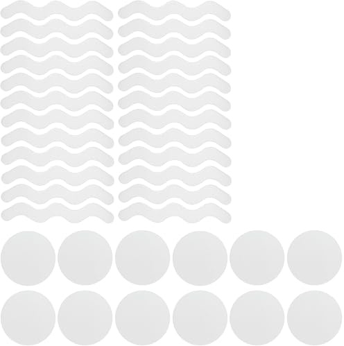 EQLEF 37 PCS Adesivi Antiscivolo Doccia, Antiscivolo Vasca & Doccia Griglie Pavimento Autoadesivo Sicurezza Antiscivolo Vasca da Bagno con Raschiatore per Bagno, Vasca, Scale, Cucina