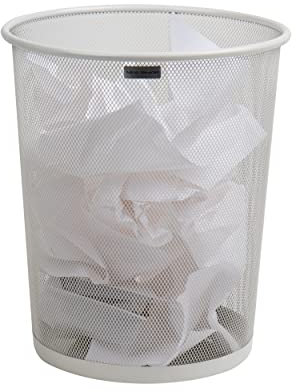 Mind Reader 1CIRGA-BLK Corbeille à déchets Ronde en métal Noir