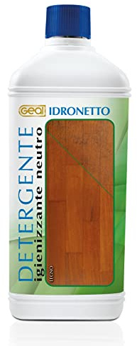 IDRONETTO GEAL 1 Litro, Detergente Neutro Igienizzante per Parquet e Pavimenti in Legno – Formula Concentrata, Senza Risciacquo.