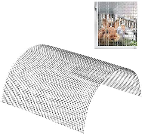 muRzAnsi 304 Edelstahl Drahtgewebe,Woven Wire Mesh 6 Mesh Wühlmausgitter Volierendraht Maschendraht Kaninchendraht Drahtgeflecht Drahtstärke 0,5 mm Hasendraht Balkon