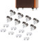 8 Set Silver Speaker Spikes, Speaker Stands CD Audio Subwoofer Amplifier Turntable Isolation Feet Solid Brass Cone Isolator Brass Base Pads Shockproof Mats With Double-sided Adhesive