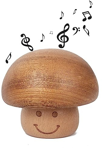 Castle in the Sky Mechanism Music Box Cute mini Mushroom Vintage Wood Carved Musical Gift for Birthday Valentine's Day Christmas Thanksgiving Day