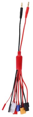 OSALADI Multifunktionales Ladeadapterkabel Für Akkus Silikon-isolierung Bananenstecker-verteiler Mit Diy-anschluss Kompatibel Mit T-stecker Standard Mini Für Rc Flugmodelle Und Drohnen