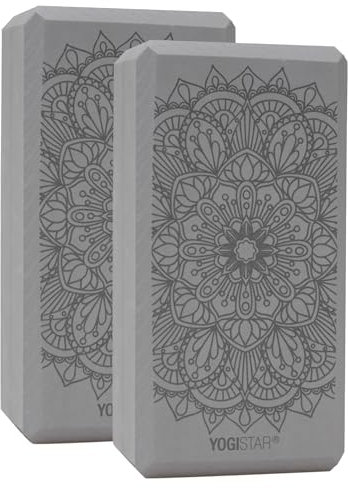 Yogablock Yogiblock® Basic - Art Collection - Lotus Mandala - Graphit - 2er-set
