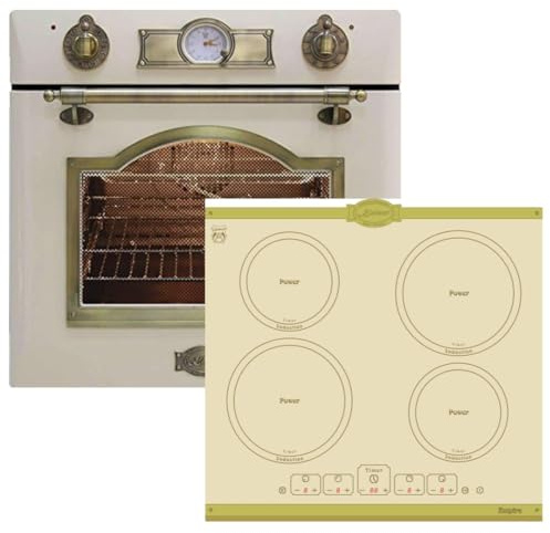 Kaiser Juego de horno EH 6355 ElfEm+KCT 6195 IElfEm, horno empotrable retro, 8 funciones, placa de inducción empotrable, 60 cm