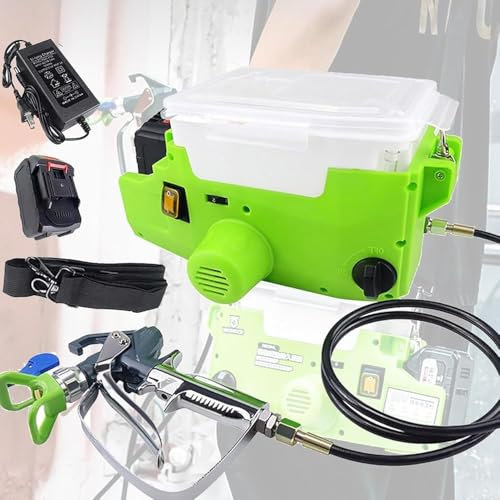 YXZQLOZ Pulverizador de Pintura sin Aire de Mochila, pulverizador de Pintura sin Aire portátil con Manguera de 1,5 m, 6 velocidades Ajustables