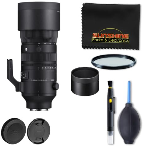 Sigma 70-200mm f2.8 DG DN OS Sports Lens for Sony E with Sunshine Photo Basic Bundle - 4 Years USA Manufacturer Warranty