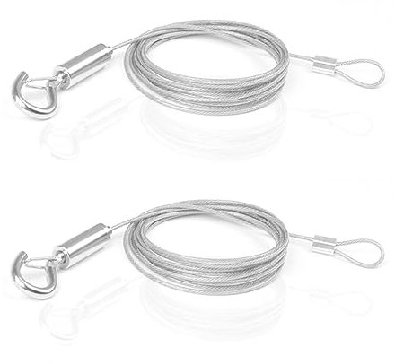 DQZRTUECA Tenditore a Gancio e a Occhio, 2 Pezzi di Filo di Sospensione in Acciaio Inossidabile for Appendere cornici for Quadri, capacità di carico 20 kg/40 libbre