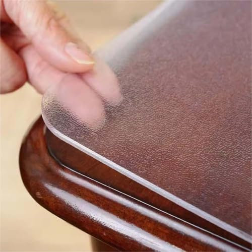 Pellicola da tavolo trasparente 2mm opaca Pellicola da tavolo su misura con motivo Tovaglia trasparente 200x100 Pellicola da tavolo opaca trasparente Copertura protettiva impermeabile (smerigliata 90×