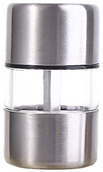 Macinino manuale per sale e pepe, utensili da cucina per la cottura di sale e spezie, in acciaio inox, mini macinino portatile per erbe aromatiche, pepe, spezie