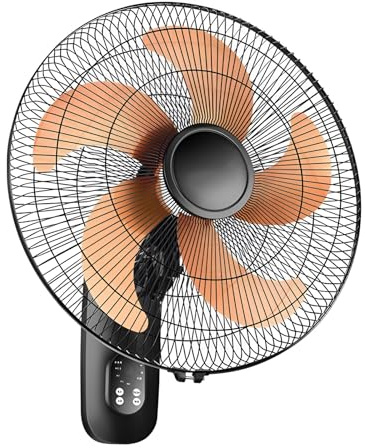 Hochgeschwindigkeits-Wandventilator, 45,7 cm, 5 Flügel, 3 Geschwindigkeiten, oszillierend mit Fernbedienung, für Schlafzimmer, Garage, Werkstatt, Lager, überdachte Terrassen