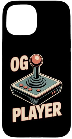 OG Player Retro Joystick Gamer Oldschool Arcade Hülle für iPhone 15