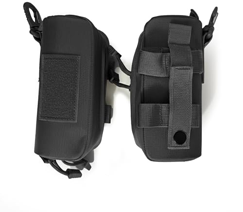 Alephnull Taktiskt glasögonfodral 1 STK Unisex Molle glasögonfodral hårt skal solglasögonfodral för utomhus vandring, trekking, cykling, resor, svart, 17x8x6 cm