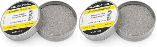 GALLUNOPTIMAL Lötspitzen-Reaktivator 15g – Reinigen, Verzinnen & Regenerieren von Lötspitzen | Bleifrei Sn97Cu3, DIN & ROHS-konform (Packung mit 2)