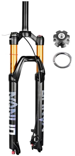 HOMSXPAC Forcella Anteriore ad Aria per Mountain Bike MTB 26, 27,5 e 29 Pollici, Tubo Dritto da 28,6 mm, Escursione a sgancio rapido da 9 x 100 mm, smorzamento della Bicicletta XC AM DH da 120 mm