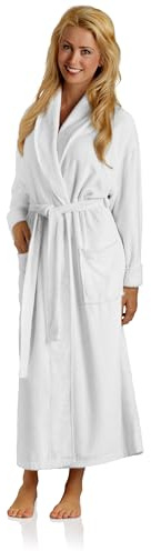 100% GOTS Certified Organic Cotton Terry Bathrobe (X-Large, White)