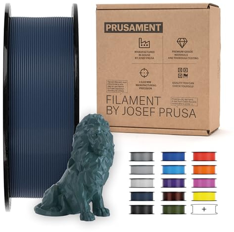 Prusament Gentleman's Grey, PLA Filament 1.75mm 1kg Spool (2.2 lbs), Diameter Tolerance +/- 0.02mm