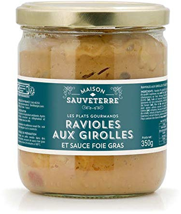 Ravioles aux girolles et sauce foie gras - Pot de 350g (2parts)