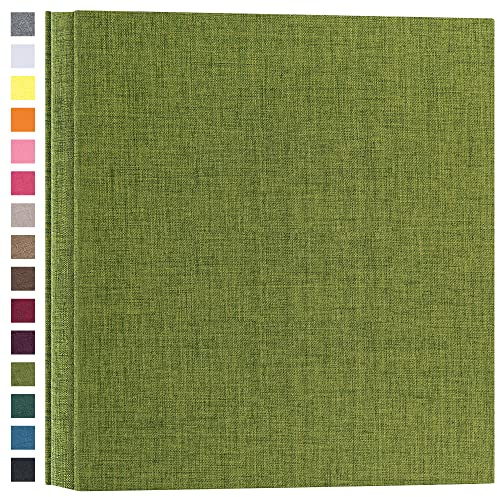 potricher Photo Album for 4x6 1000 Photos Linen Cover Extra Large Capacity Picture Book for Family Wedding Anniversary and Baby (Green)