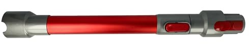 vhbw Staubsaugerohr kompatibel mit Dyson V15 Detect | SV10, V11 Outsize, V11 Staubsauger - 44,5 - 66,5 cm lang Rot
