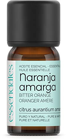 ESSENCIALES Aceite Esencial de Naranja Amarga 10 ml – 100% Puro y Natural – Aroma Cítrico Refrescante – Ideal para Difusor y Aromaterapia