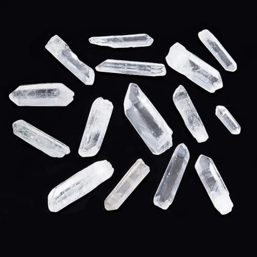 AHADEMAKER Cristallo di quarzo grezzo naturale, cristallo di quarzo trasparente multiaspetto, 1,9 ~ 4,8 cm, pietra naturale a punta di quarzo trasparente per decorazione domestica e terapia di
