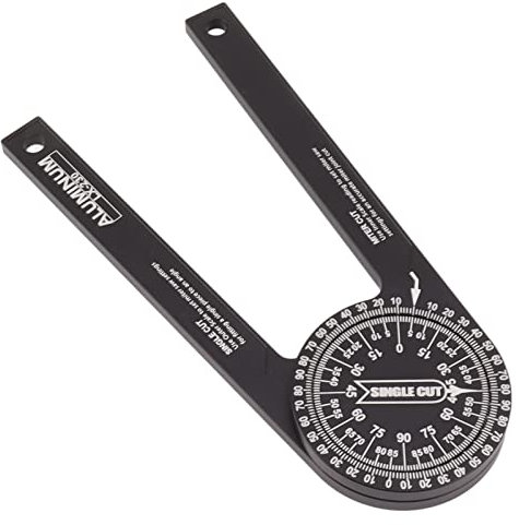Goniometro Per Troncatrice - Cercatore Angolare Accurato con Scale Per Incisione Laser - Lega di Alluminio Efficiente - Strumento Per La Lavorazione del Legno Per Falegname - Sega da Tavolo Per Falegn