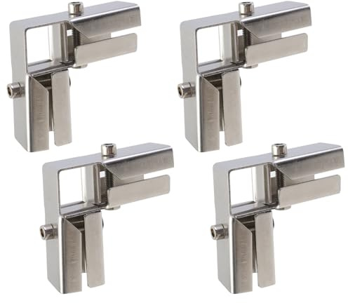 Woogim Lot de 4 connecteurs de tubes carrés en acier inoxydable à 3 voies 90 degrés en L pour chaîne à tubes carrés de 30 mm