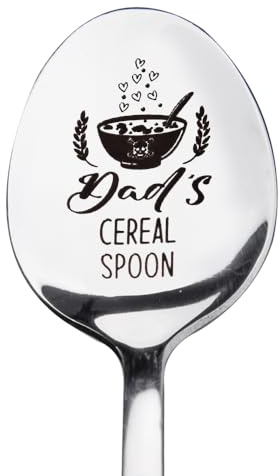 Dad Cereal Spoon Gifts for Daddy Father Birthday Christmas Gifts for Papa Daddy Dad Gifts from Son Daughter Daddy Dad Retirement Love You Gifts for Dad Daddy Birthday Presents for Men Dad Spoon
