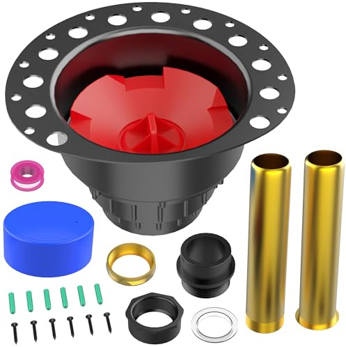 ITD5135 Freistehender Wannenablauf, raues Set, Badewannenablauf-Set mit PVC-Kunststoffadapter, für freistehende Badewanne, Bodenbadewanne und Kupferbadewanne