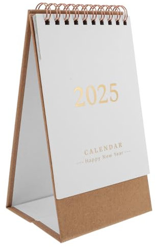SEWACC Kleiner Tischkalender Aufstellkalender Für Schreibtisch Von Bis Dezember Mit Doppeltem Drahtbindung Für Büro Zuhause Und Schule Weiß