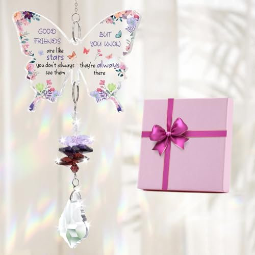 KAAYEE Friendship Gifts for Women, Best Friend Birthday Gifts – Crystal Suncatcher with Gift Box, Christmas keepsake Gift for My Special Friend, Friendship Presents to My Bestie Wedding Anniversary