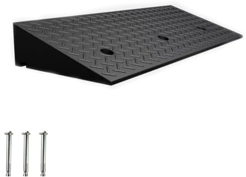 Schwellenrampe mit 4 Bis 20 Cm Steigung, Schwerlast Bordsteinrampe, 1 Tonnen Türschwellenrampen, Zum Beladen, für Docks, Fahrräder, Fahrzeuge, Lager, Gehwege(100 * 50 * 12cm/39 * 20 * 4.7in)